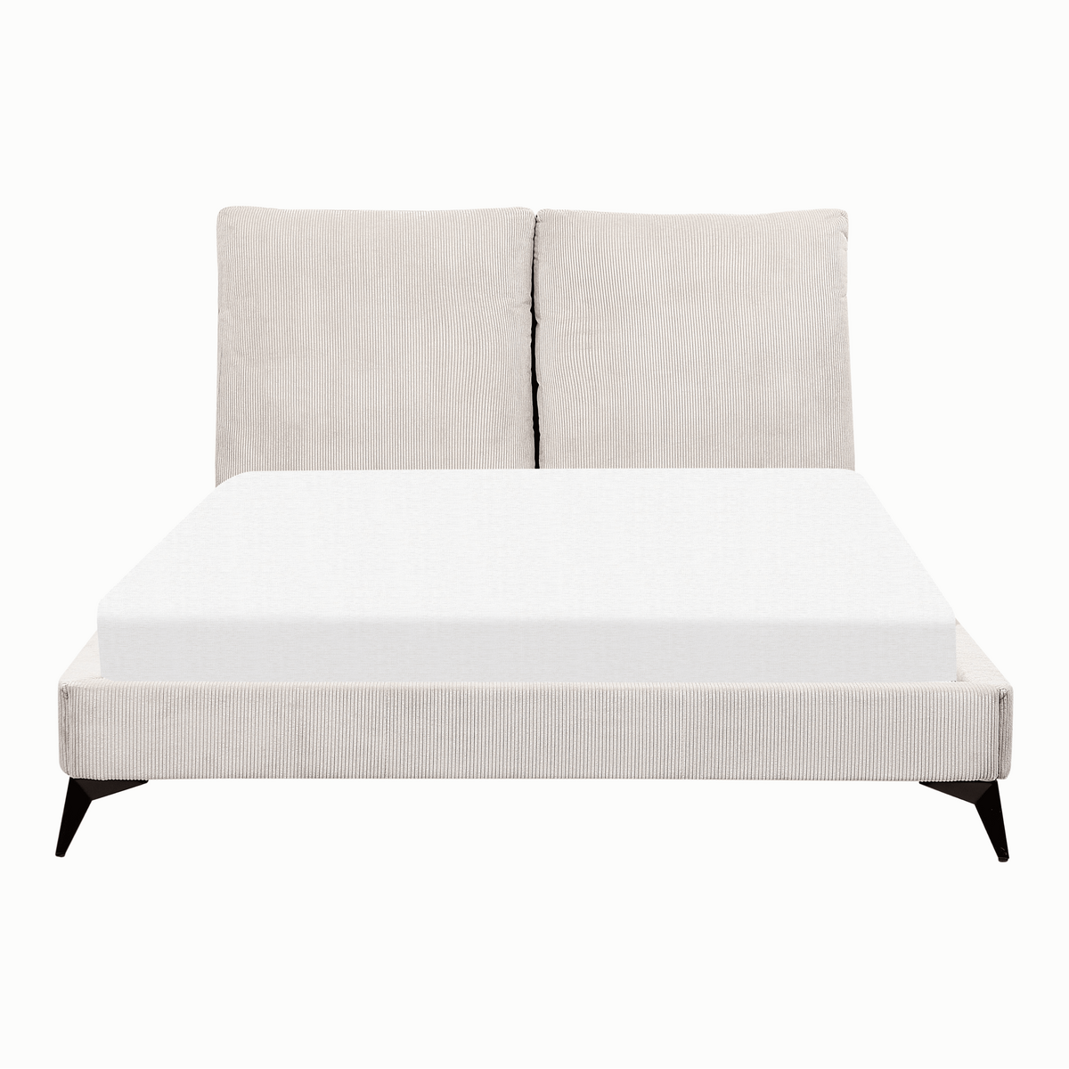 POLSTERBETT 140/200cm Helles Beige Melle - Beige, Naturmaterialien/Textil (140/200cm) - Beliani