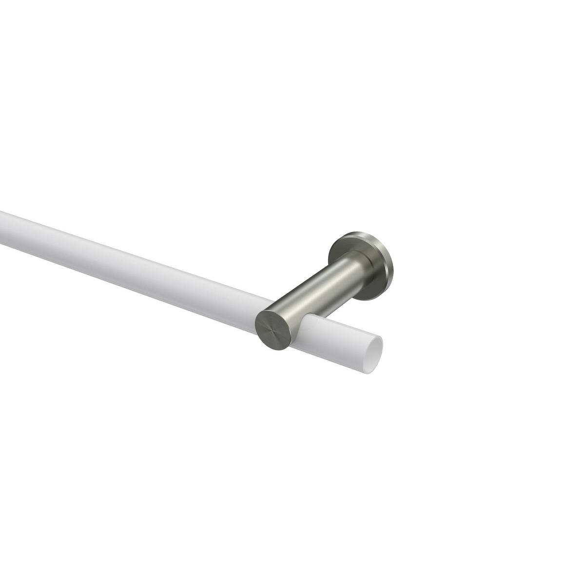 TRÄGER FÜR GARDINENSTANGEN 20 mm Ø, Platon 1-läufig, Edelstahl-Optik - Edelstahlfarben, Metall (9/4/4cm) - INTERDECO
