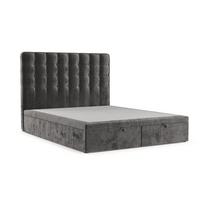 POLSTERBETT Celestia mit Stauraum 120/200 cm Stahl im Lotta Stoff - Graphitfarben/Schwarz, Holz/Holzwerkstoff (120/200cm) - AltaBeds
