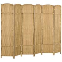 PARAVENT 6-teilig 240 x 170 cm Raumteiler Trennwand aus Kiefernholz Natur - Naturfarben, Holzwerkstoff (1.6/170/1.6cm) - HOMCOM