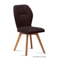 ESSZIMMERSTUHL (4er-Set) Donia 51x92x60 Eiche geölt/Espresso - Eichefarben/Dunkelbraun, Kunststoff (60/92/51cm) - 58aufmkessel