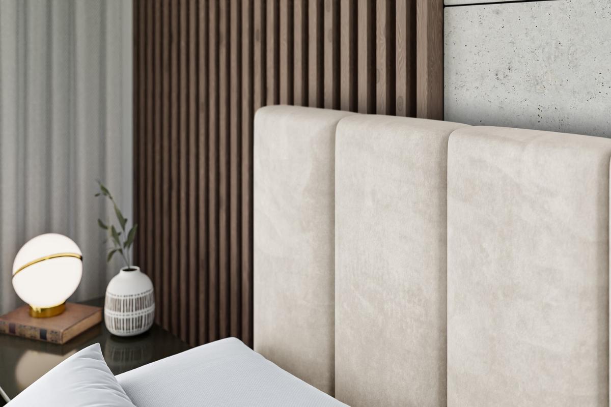 BOXBETT mit Matratze H3 und Lattenrost - BOXI1 - 180x200 cm Ecru - Ecru, Holzwerkstoff (180/200cm) - ALTDECOR