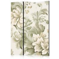 PARAVENT Akustik 3-tlg 135x172 cm Retro Pflanzen - Beige, Holz/Textil (135/172/3cm) - Muralo