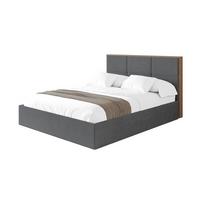 POLSTERBETT mit Bettkasten und Lattenrost, Bett mit Matratze H3/H4 - LILA 140x200 Dunkelgrau - Anthrazit, Holzwerkstoff/Textil (140/200cm) - ALTDECOR