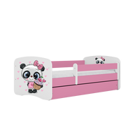 KINDERBETT Panda mit Schublade 180/80 90/61/184 - Rosa, Holzwerkstoff (80/180cm) - RAUMHIRSCH FURNITURE