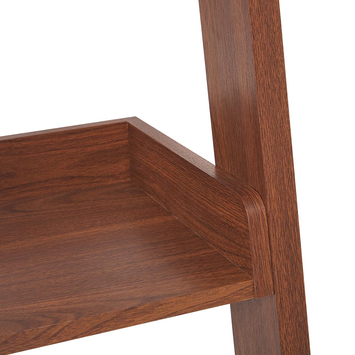 BÜCHERREGAL 5 Fächer Dunkelbraun Mobile Duo - Dunkelbraun, Holzwerkstoff (45/169/43cm) - Beliani