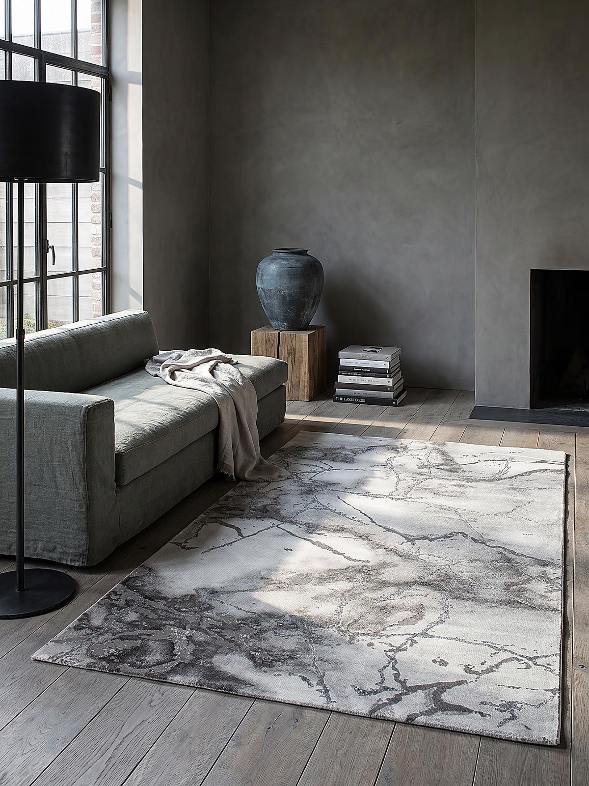 KURZFLORTEPPICH Abstrakt SVEDA Polypropylen Grau 200 x 290 cm - Grau, Textil (200/290cm) - KADIMA DESIGN