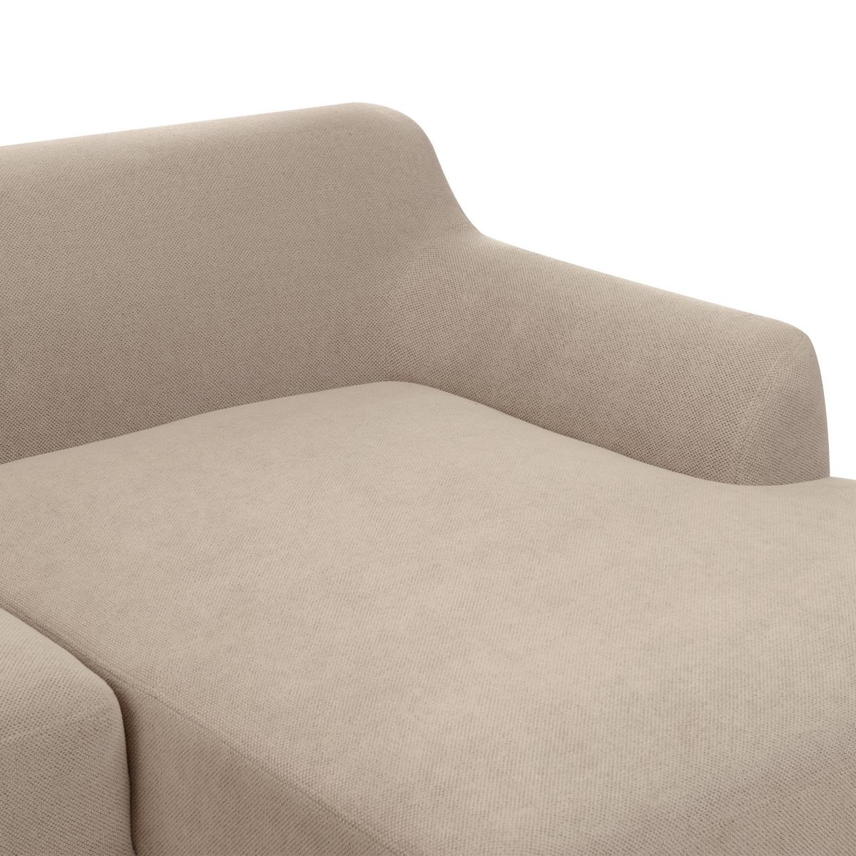 ECKSOFA 3-Sitzer Stoff Taupe linksseitig Sosjo - Taupe, Textil (251/132cm) - Beliani