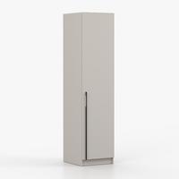 DREHTÜRENSCHRANK ROSA 1D 50/210/55, 1-türig, Kaschmir - Kaschmir/Schwarz, Holzwerkstoff (50/210/55cm) - imoebel24
