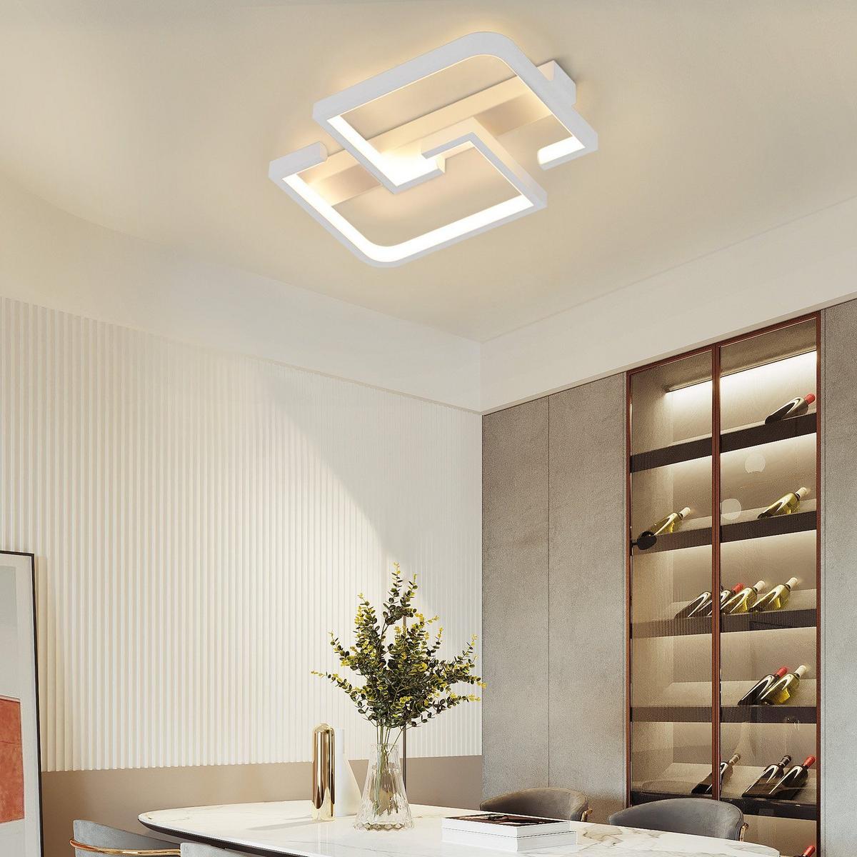 LED-DECKENLEUCHTE Amalfrieda 30/25/5 cm - Weiß, Metall (30/25/5cm) - Nettlife