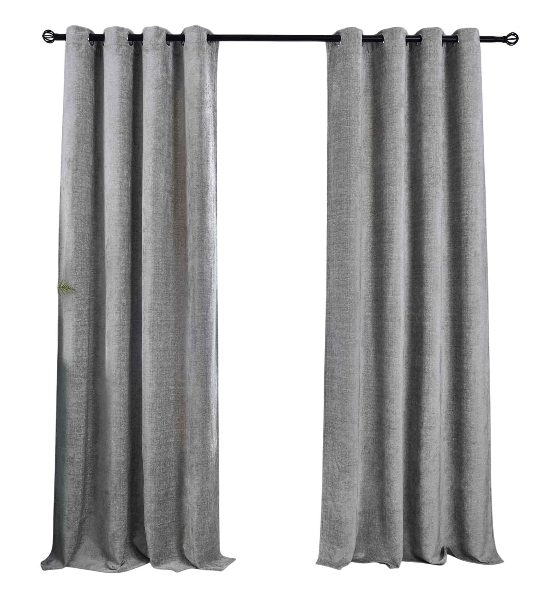 VORHANG 2ER SET »Nürnberg« HxB 245x135 cm Grau - Grau, Textil (135/245cm) - Gardinenbox