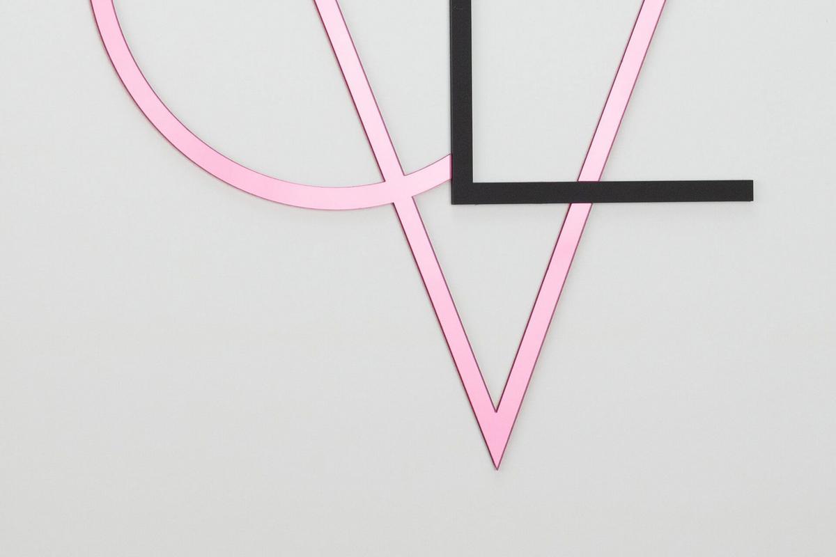 WANDBILD Rosa 50/70 cm - Pink/Schwarz, Glas (1.85/70cm) - KUNSTLOFT