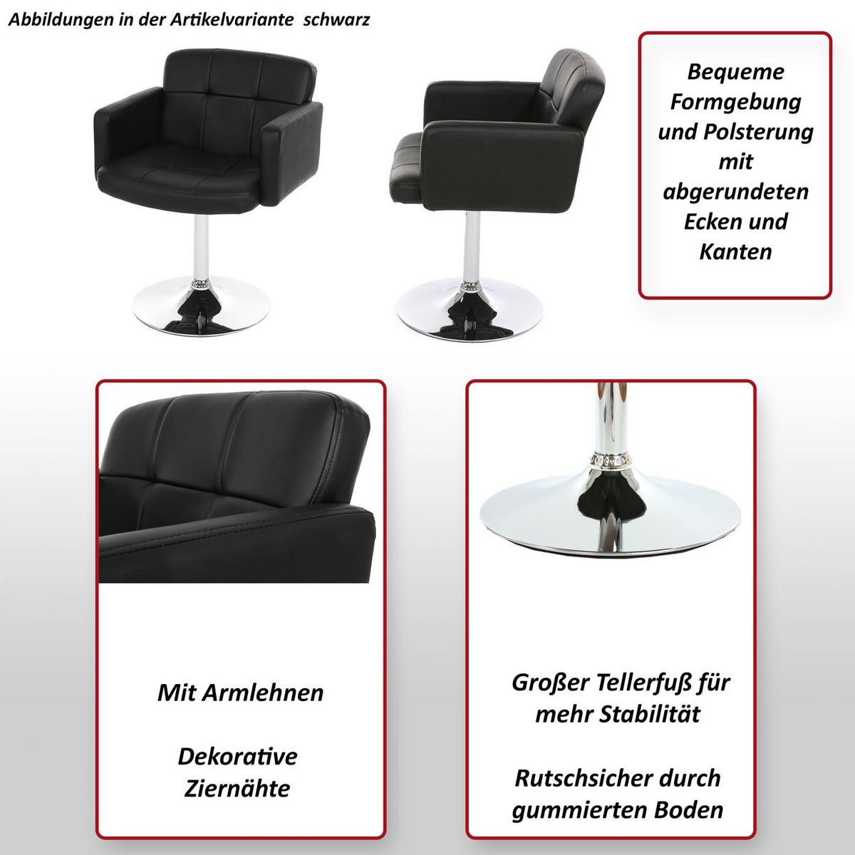 ESSZIMMERSTUHL Weiß - Weiß, Textil (60/80/55cm) - MCW