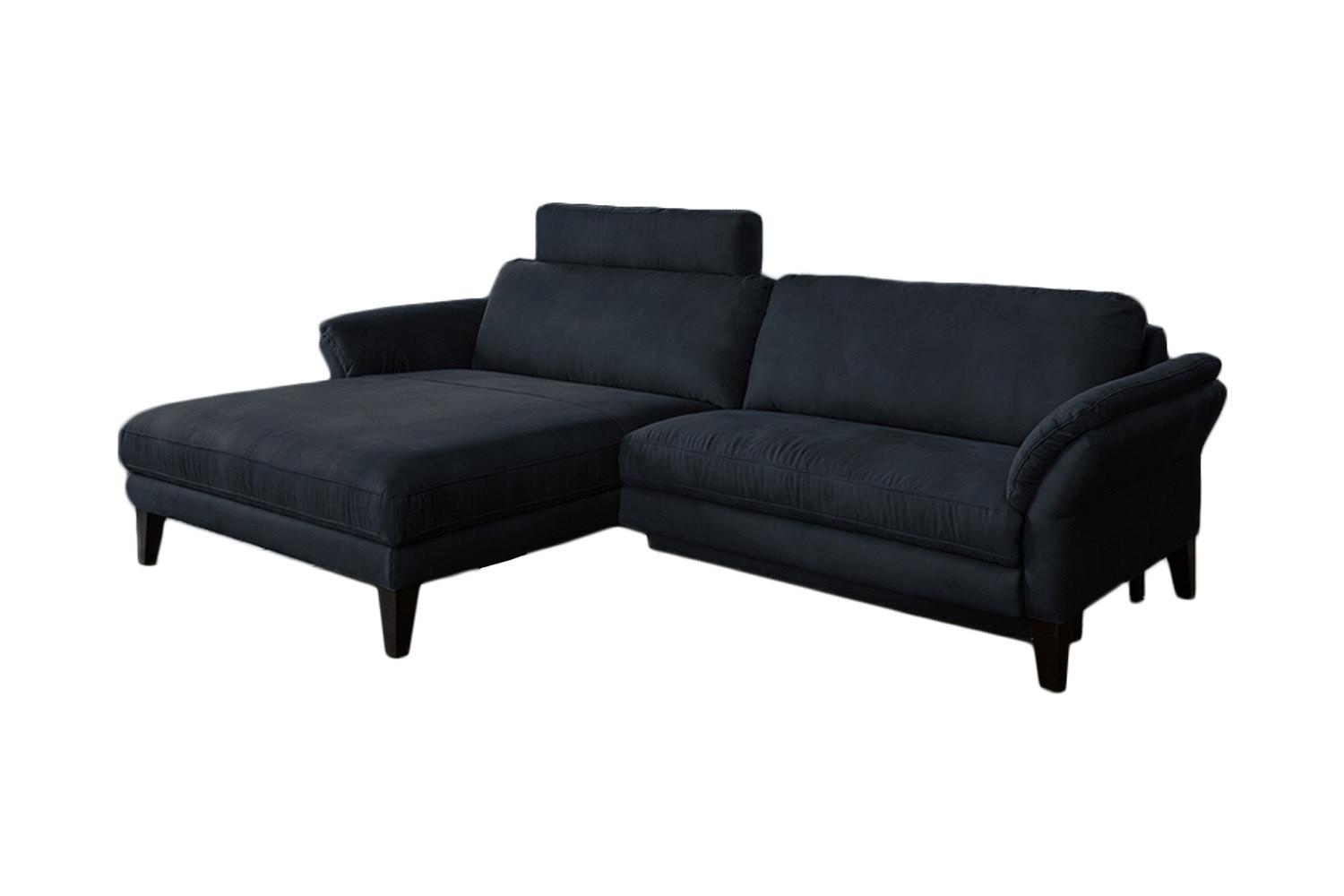 ECKSOFA MIT MOTORISCHER RELAXFUNKTION MALTA Schwarz Webstoff Relaxfunktion - Schwarz, Buchenholz/Textil (302/175cm) - KAWOLA