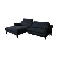 ECKSOFA MALTA Schwarz Webstoff - Schwarz, Buchenholz/Textil (302/175cm) - KAWOLA