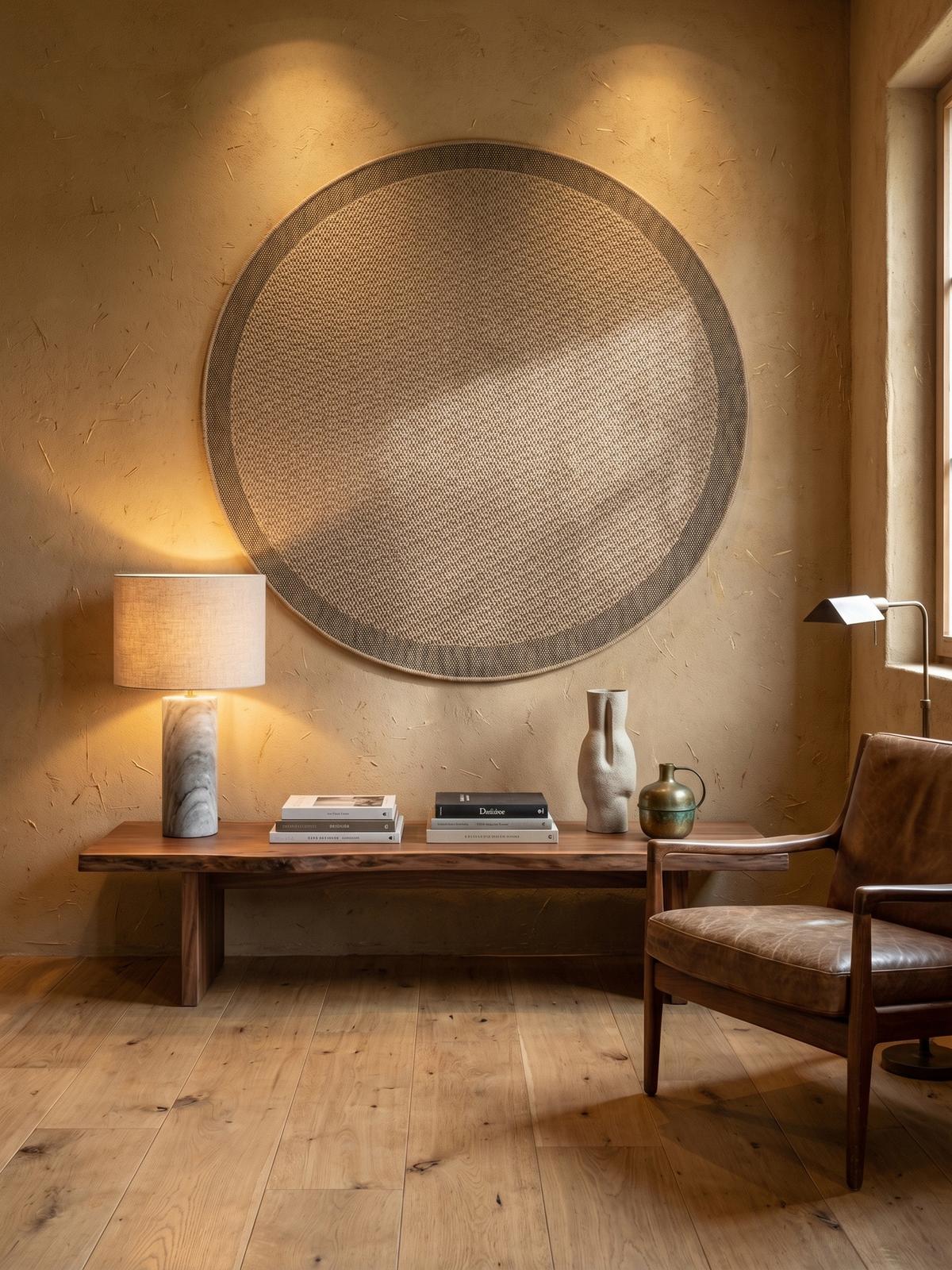TEPPICH Outdoor ARLBERG in Beige, in Jute-Optik, aus Polypropylen, Ø 80 cm - Beige, Textil (80/80cm) - KADIMA DESIGN