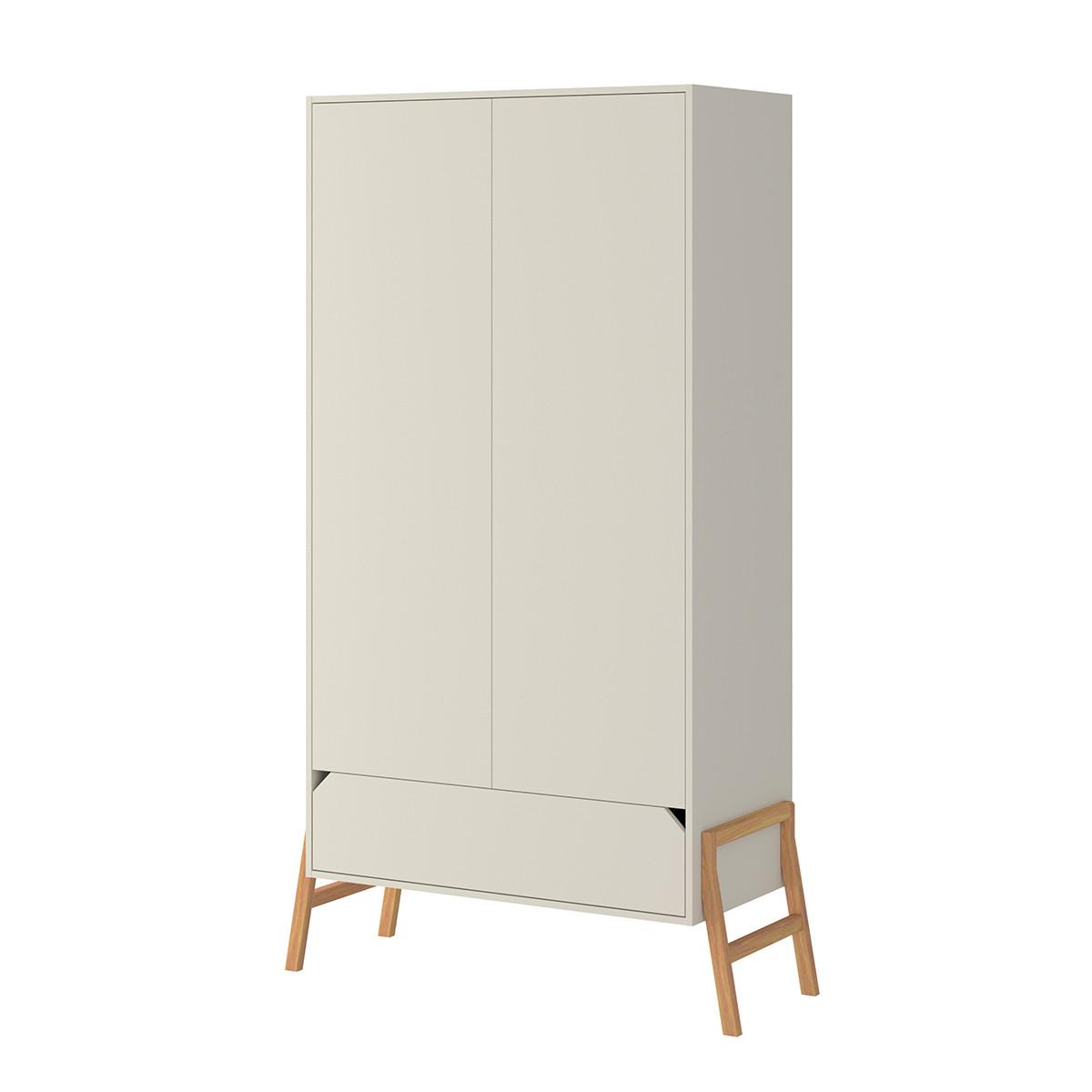 SCHRANK 2 Türen Kaschmir - Beige, Holzwerkstoff (117/199/50cm) - Petits-meubles