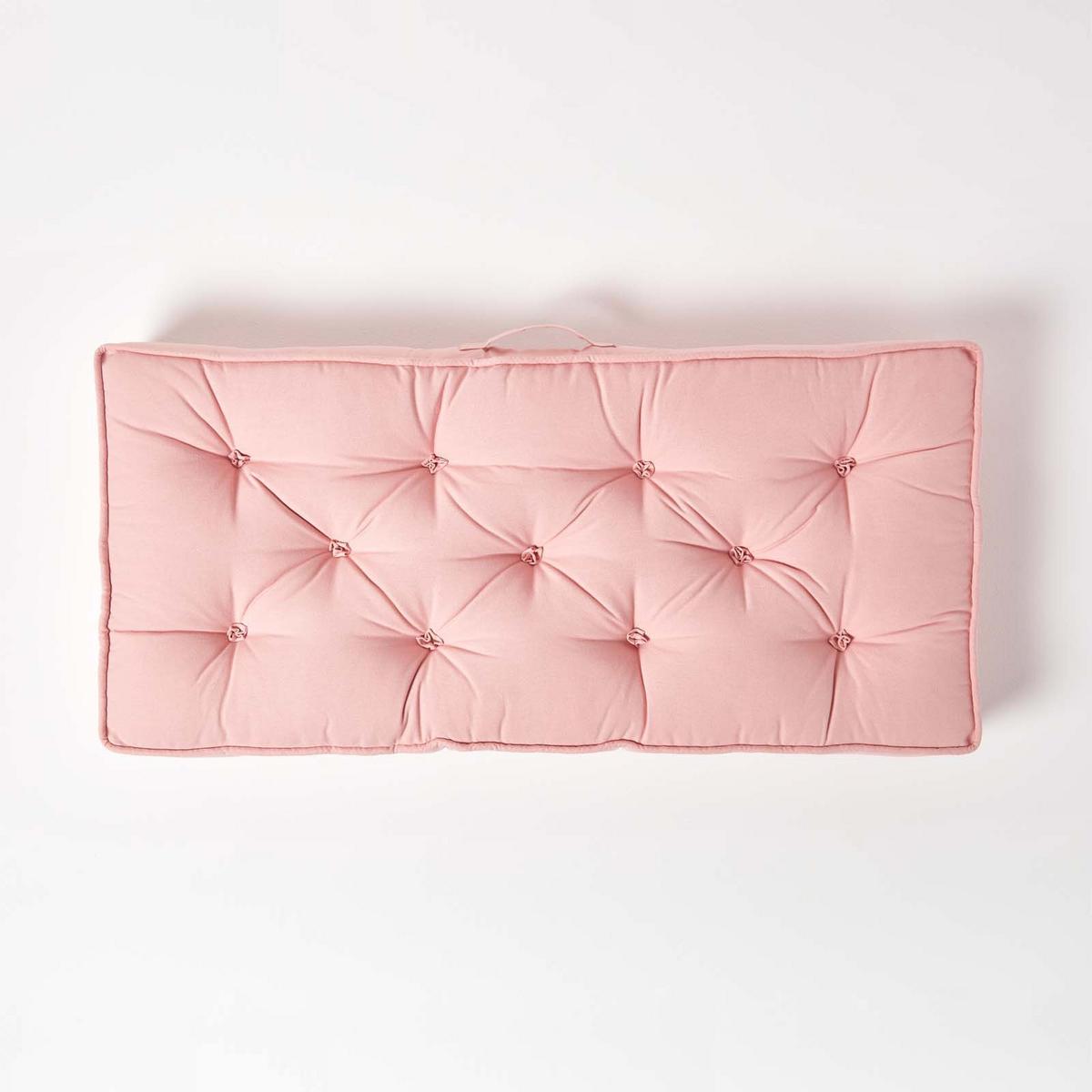 SITZAUFLAGE für Zweisitzer-Sofa 100 x 48 cm – dickes Sitzkissen rosa - Pink, Textil (48/100/10cm) - Homescapes