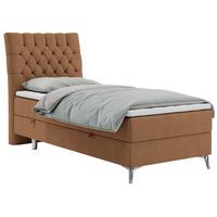 BOXBETT MILEN 90/200 Orange Struktur - H4 - Links Seite - Orange, Holz/Textil (90/200cm) - MKS