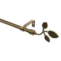 GARDINENSTANGE Olymp Alessia 240 cm (geteilt in 2 x 120 cm), 1-läufig (ohne Ringe), 16 mm Ø Messing Antik - Messingfarben/Bronzefarben, Metall (240cm) - INTERDECO