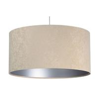 HÄNGELEUCHTE Silber 30/20 cm - Beige/Silberfarben, Kunststoff (30/0.45/20cm) - ONZENO