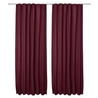 VORHANG Amelie TK mit Kräuselband 140x245cm Bordeaux (2tlg) - Bordeaux, Textil (140/245/1cm) - Beautissu 
