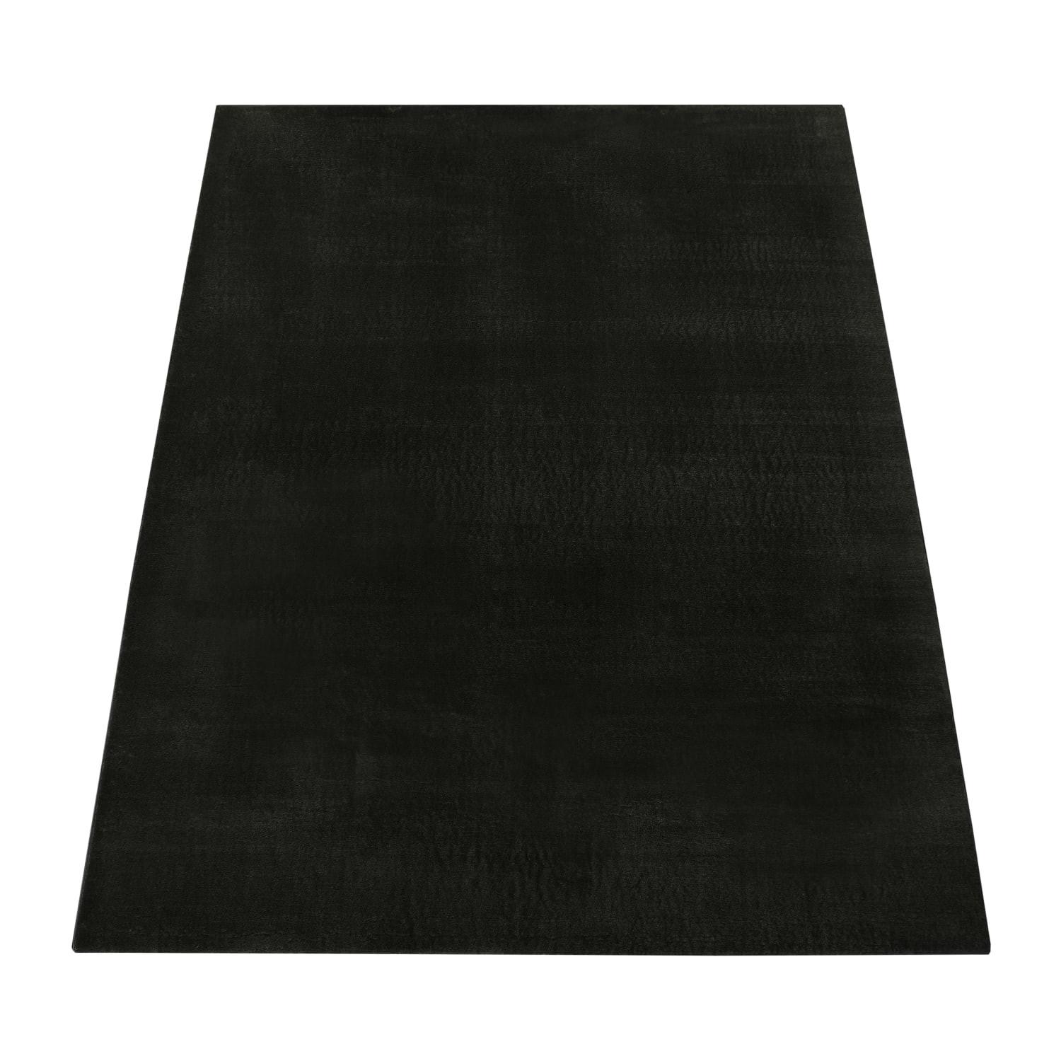 KURZFLORTEPPICH, einfarbig, Schwarz, 100 x 200 cm - Schwarz, Textil (100/200cm) - KADIMA DESIGN