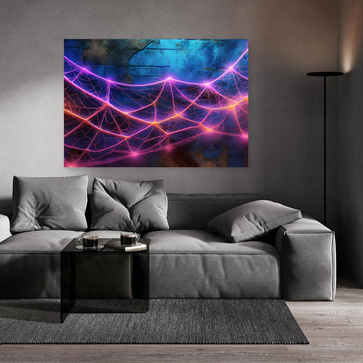 LEINWANDBILD, Insekten Tiere Neon 60x40cm - Lila, Textil (60/40cm) - Feeby