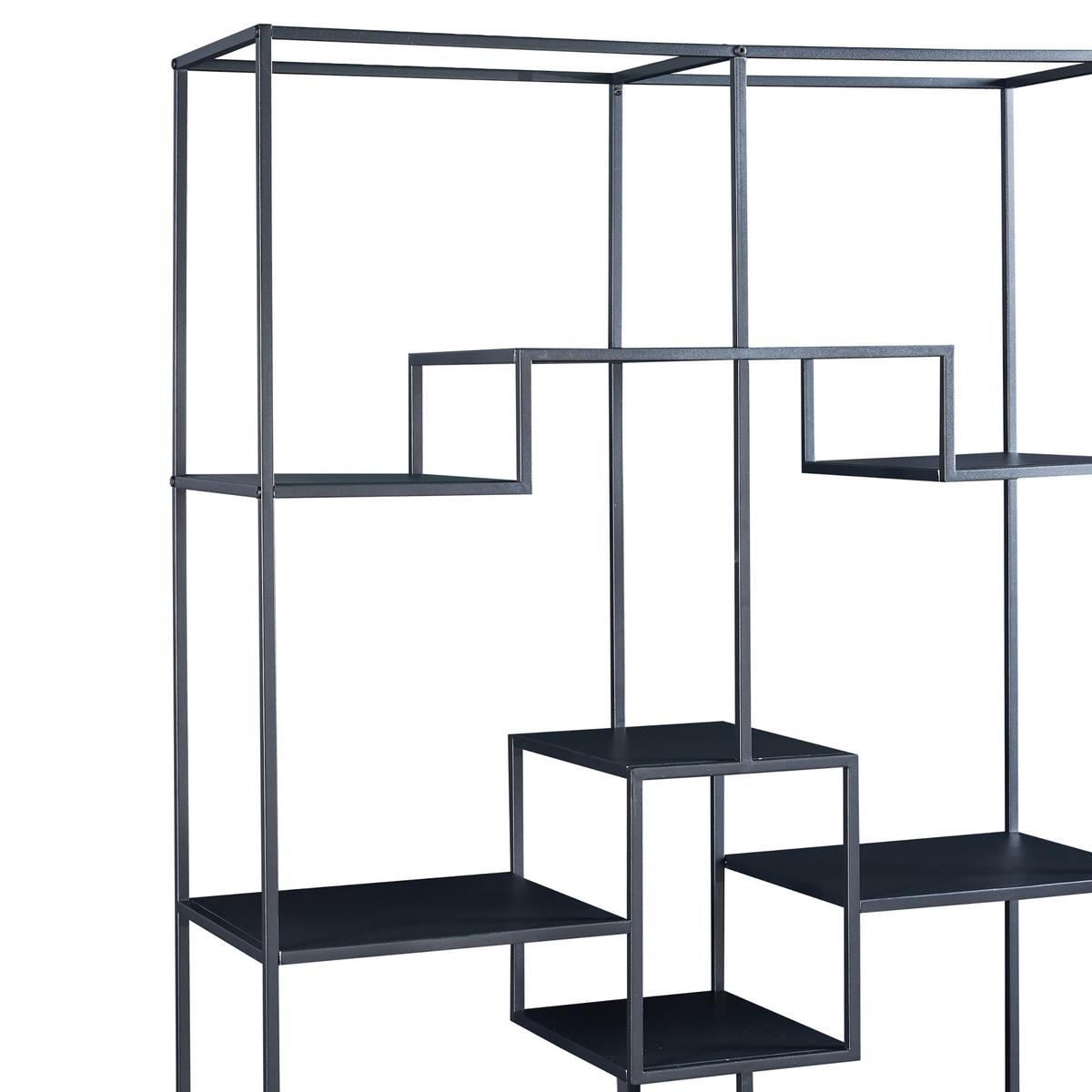 STANDREGAL Råde - Schwarz, Metall (100/180/35cm) - [en.casa]
