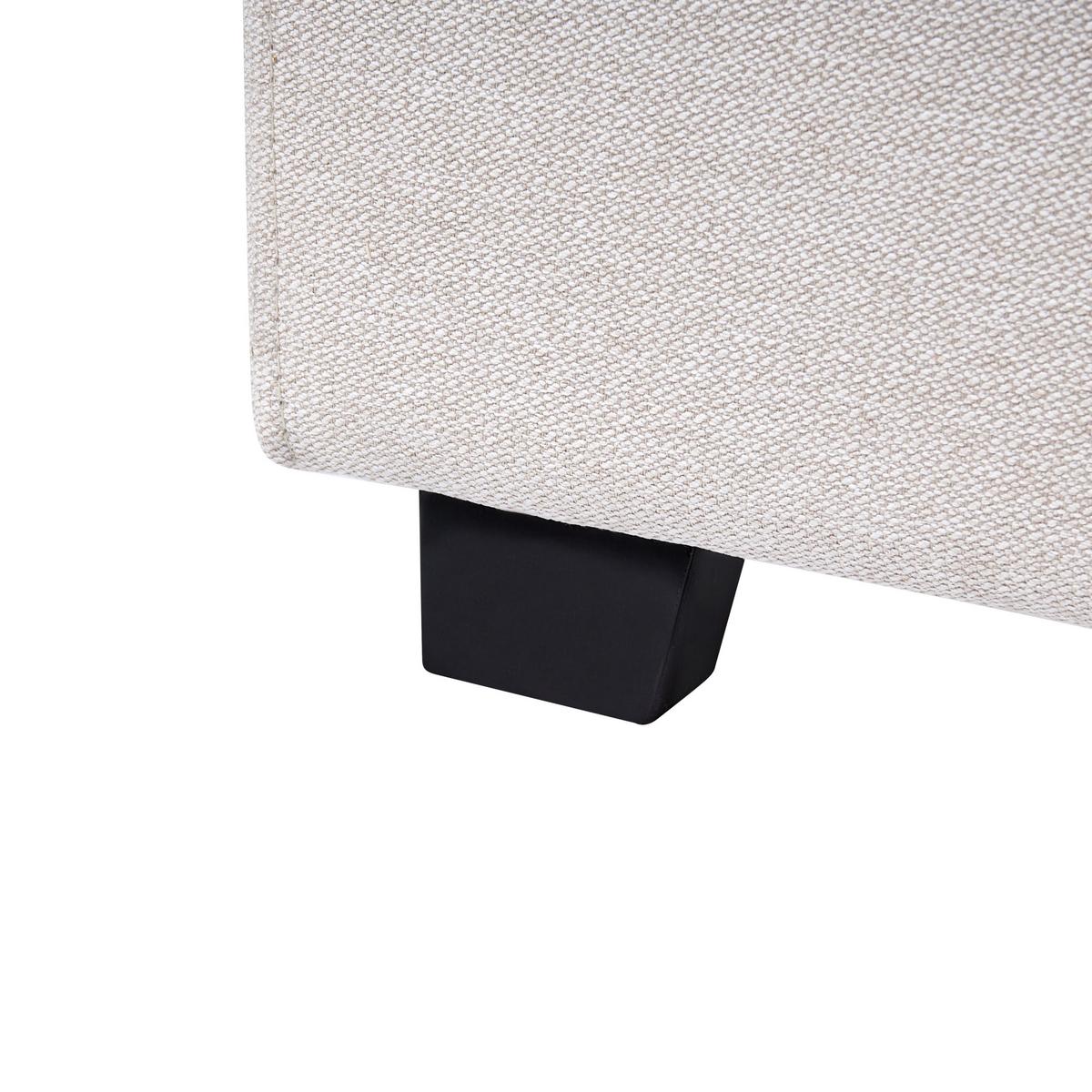 BETT mit Lattenrost 180/200 cm Cremeweiß Vaucluse - Weiß, Textil (180/200cm) - Beliani