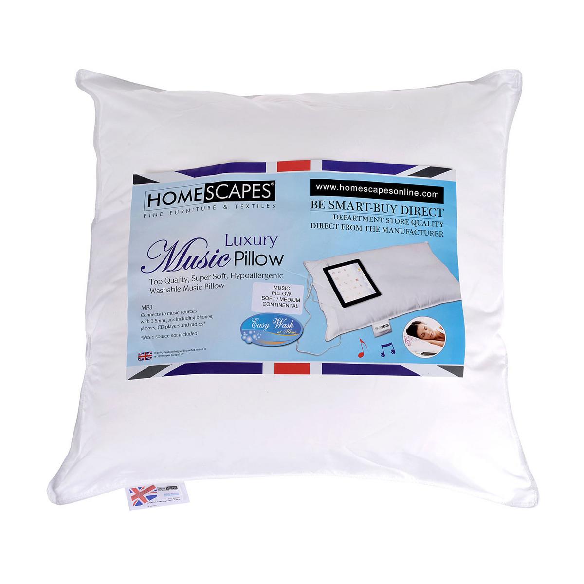 MUSIK-KISSEN mit Lautsprecher, Super-Mikrofaser 65/65 cm - Weiß, Textil (65/65cm) - Homescapes
