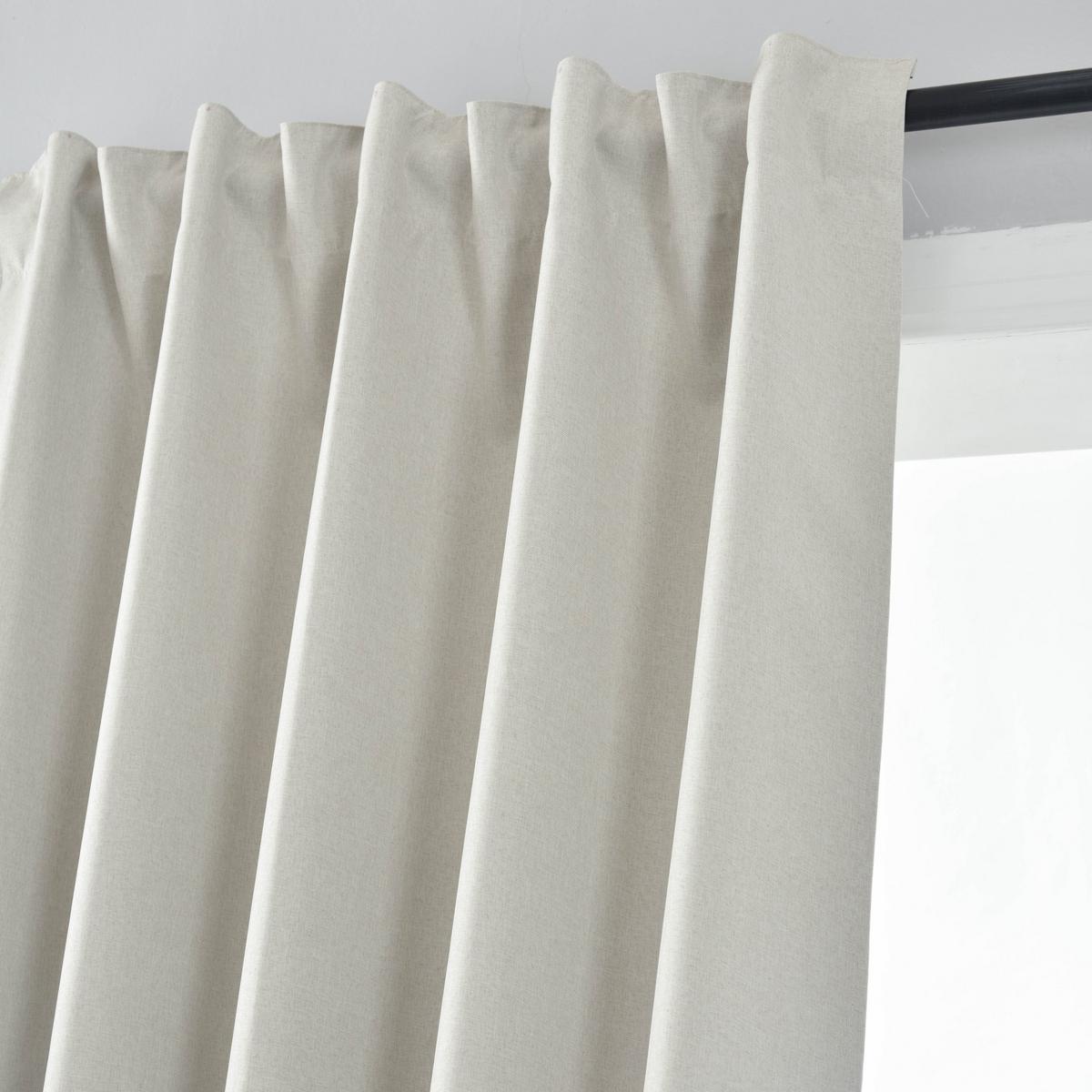 VORHANG 2ER SET BOSTON DARK HxB 175x140 cm Creme - Creme, Textil (140/175cm) - Gardinenbox