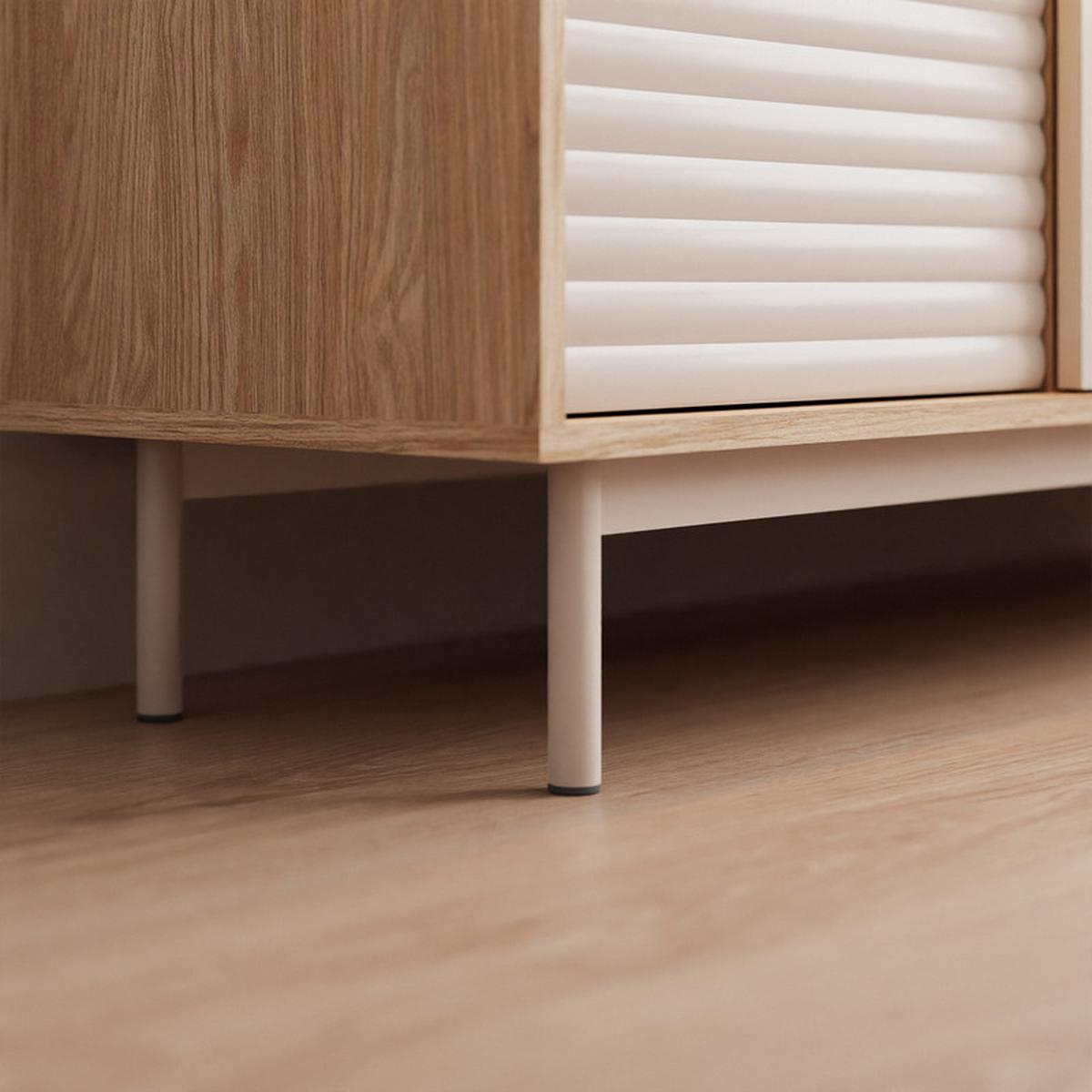 KOMMODE LUSSO 140 cm, 3 Schublade(n) Eiche / Kaschmir - Eichefarben, Holzwerkstoff/Metall (140/77/40cm) - Idohome
