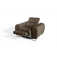 SESSEL Bastien Relax In Stoff Terra - Braun, Holzwerkstoff/Textil (125/95/97cm) - Fun Möbel
