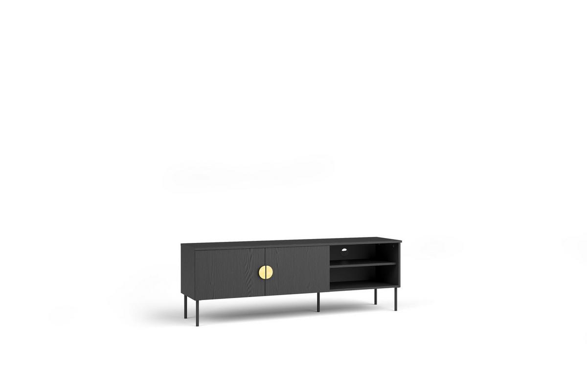 TV-SCHRÄNK Graphitschwarz 160/54/40 - Graphitfarben, Holzwerkstoff (160/54/40cm) - RAUMHIRSCH FURNITURE
