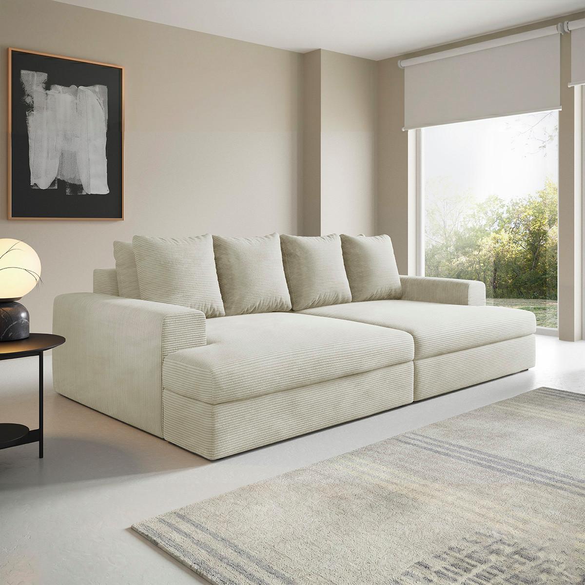 SOFA Paola 3 Sitzplätze Weiß - Weiß, Holz (272/86/167cm) - Petits-meubles