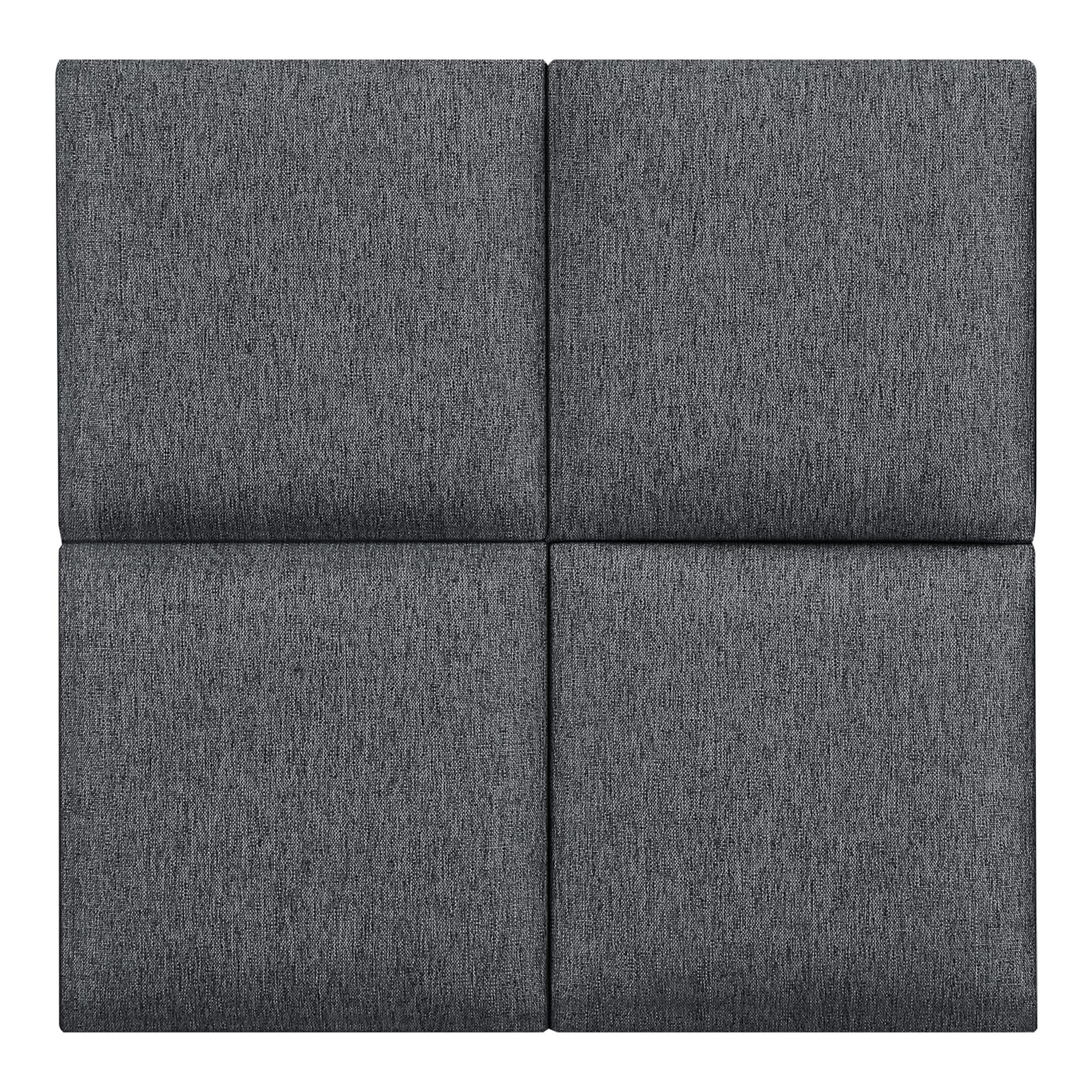 KOPFPOLSTER-SET 4 TLG. Carpino - Dunkelgrau, Textil (30/30/3cm) - [neu.haus]