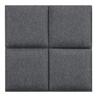 KOPFPOLSTER-SET 4 TLG. Carpino - Dunkelgrau, Textil (30/30/3cm) - [neu.haus]