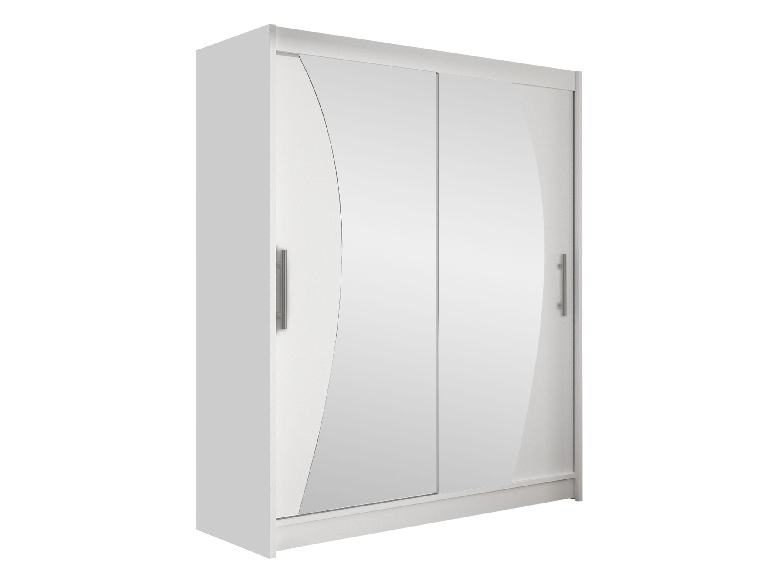SCHWEBETÜRENSCHRANK Westa X - Silberfarben/Weiß, Holzwerkstoff/Metall (150/200/58cm) - MIRJAN24