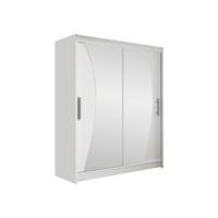 SCHWEBETÜRENSCHRANK Westa X - Silberfarben/Weiß, Holzwerkstoff/Metall (150/200/58cm) - MIRJAN24
