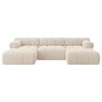 WOHNLANDSCHAFT modulares Sofa Tesso-U1 - 285x160x70 cm Beige Cord - Beige, Holzwerkstoff/Textil (285/70/160cm) - ALTDECOR