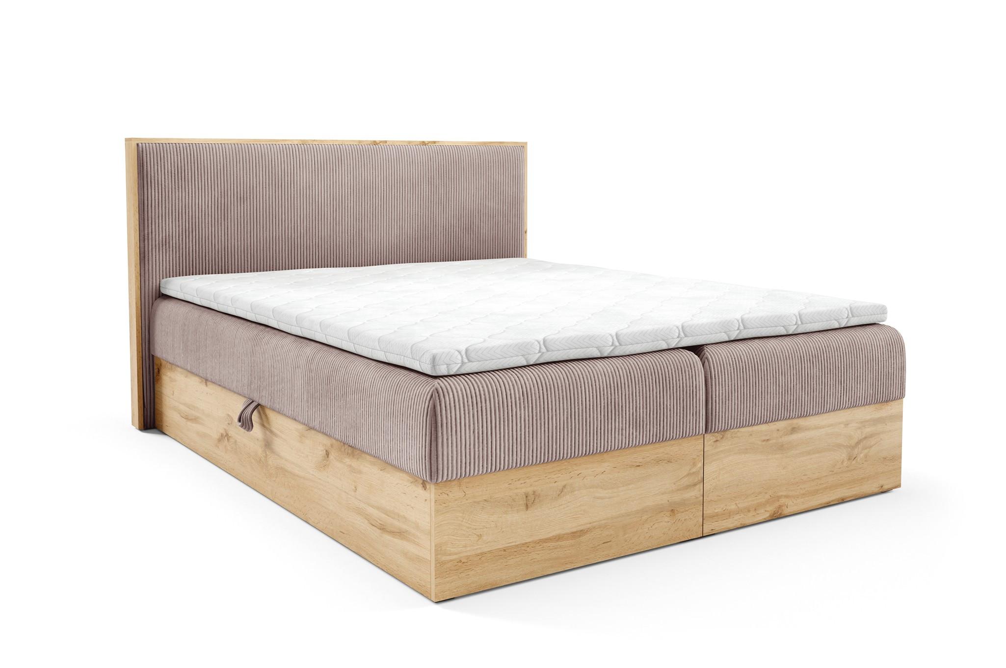 BOXBETT Roland - Rosa, Holzwerkstoff/Textil (120/200cm) - Fun Möbel