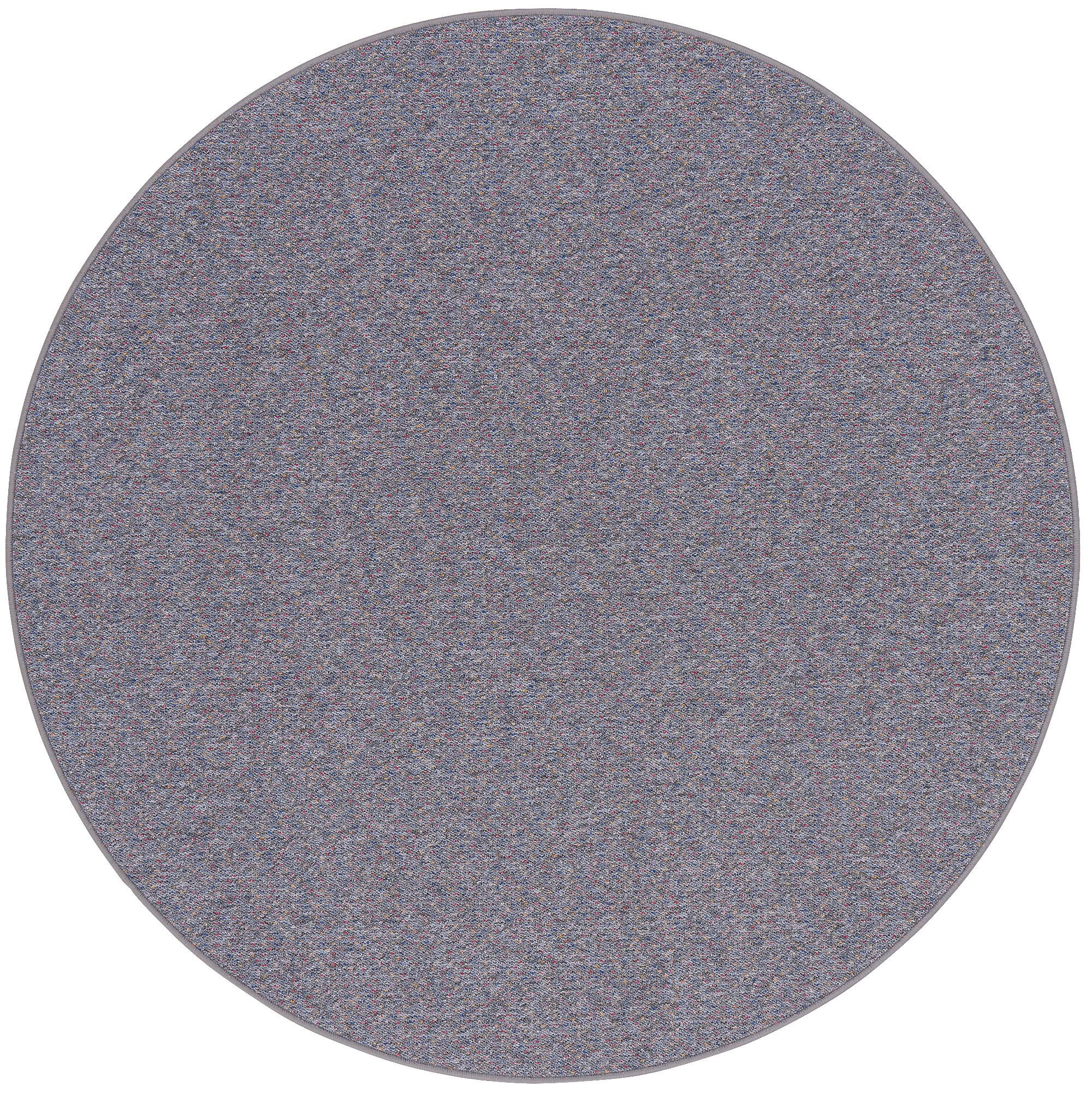 SCHLINGEN TEPPICH ALMA MELIERT RUND - Grau, Textil (133/133cm) - Snapstyle