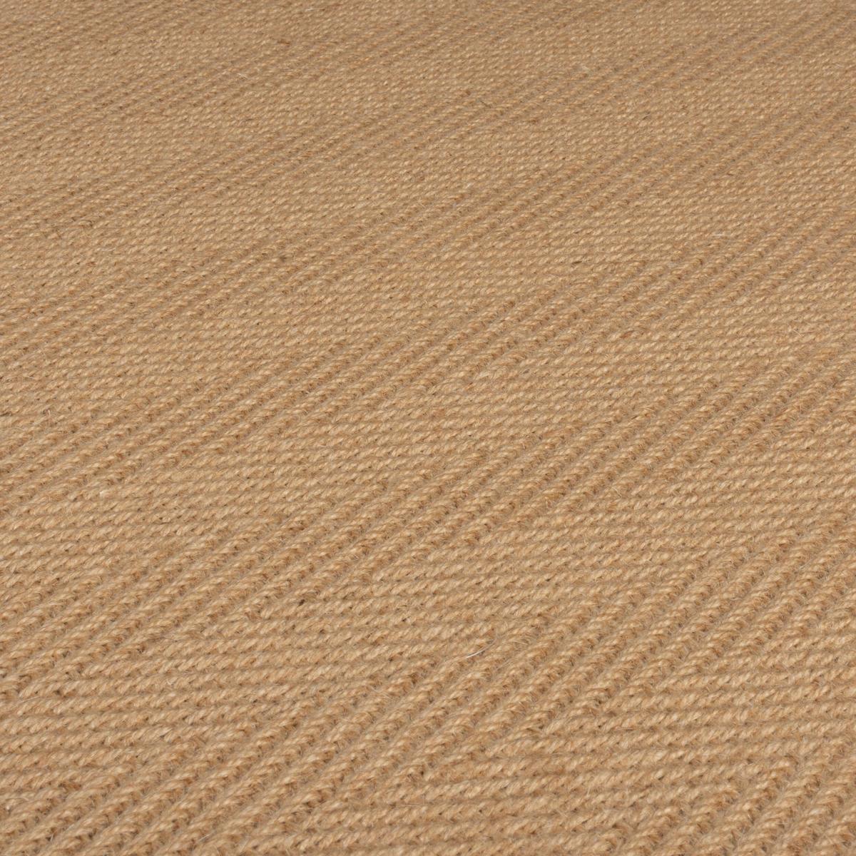 JUTETEPPICH TRENT, geometrisch, Braun-Schwarz, 60 x 800 cm - Schwarz/Naturfarben, Textil (800/60cm) - KADIMA DESIGN