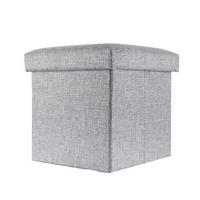 SITZHOCKER Faltbar 30/30/30 cm (Grau) - Grau, Textil (30/30/30cm) - Intirilife