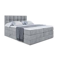 BOXSPRINGBETT RICAR KING - 180x200 - H3/H4 - Grau - Grau, Holzwerkstoff (180/200cm) - ALTDECOR