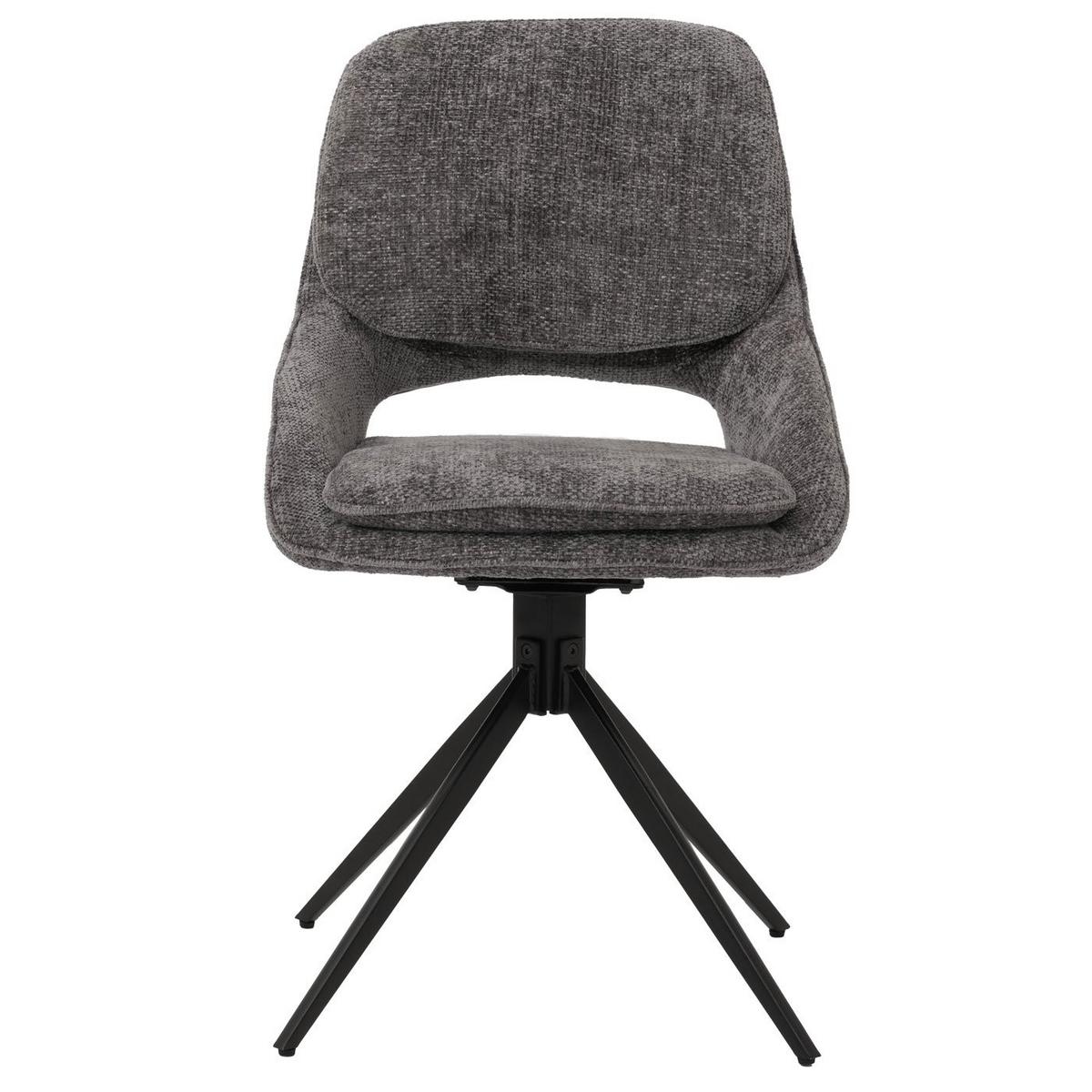 ESSZIMMERSTUHL Grau 2er-Set - Dunkelgrau/Grau, Textil (55/87/55cm) - MCW