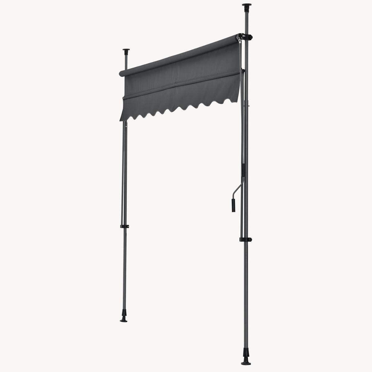 KLEMMMARKISE Stem - Grau, Textil/Metall (150/309/120cm) - pro.tec