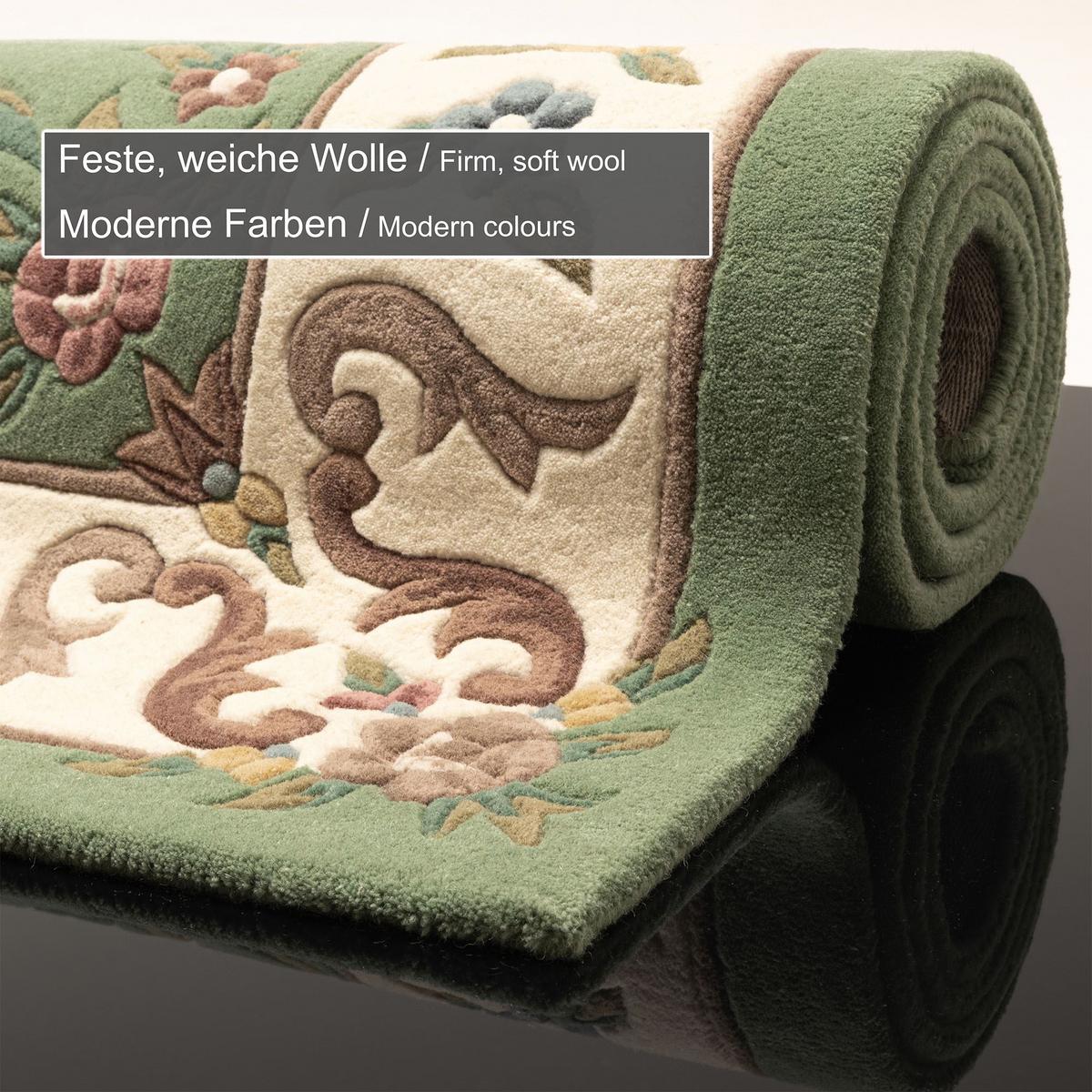 HANDTUFTTEPPICH Bloomingville 190x250 cm - Grün, Textil (190/250cm) - THEKO
