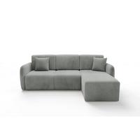 ECKSOFA Dora 3 Sitzplätze Hellgrau - Grau, Holz (245/185cm) - Petits-meubles